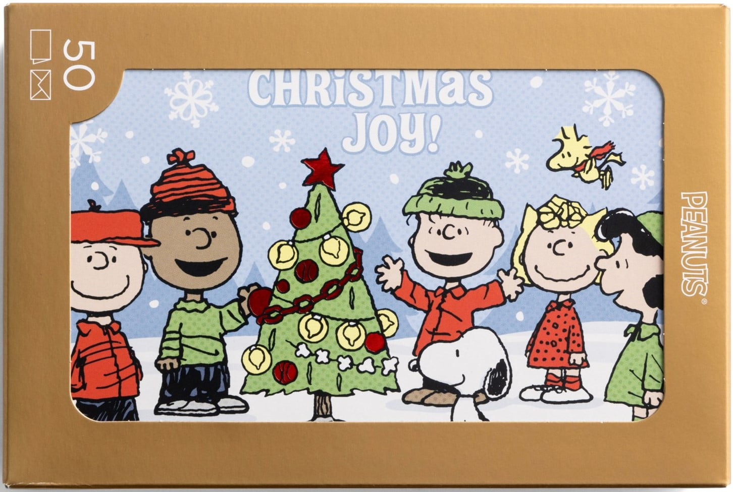 DaySpring Peanuts Christmas Joy! Inspirational Christmas Boxed Cards, 50 Count