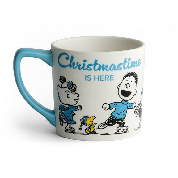 DaySpring - Peanuts - Christmastime is Here Ceramic Mug, 14oz, Blue