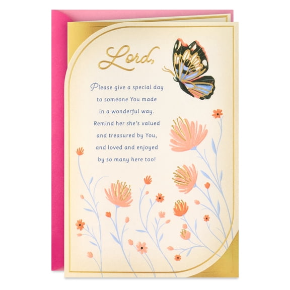 DaySpring Religious Birthday Card for Her (You're a Blessing and a Gift)