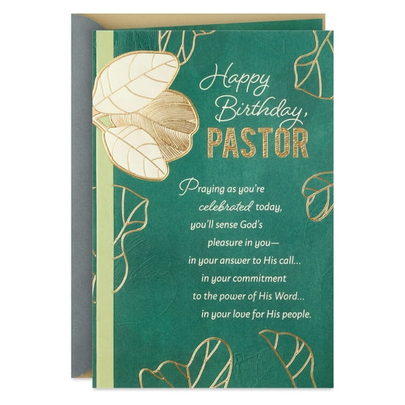 DaySpring Religious Birthday Card for Pastor (Birthday Blessings)