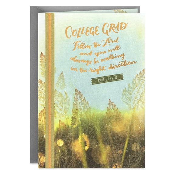 DaySpring Religious College Graduation Card (Follow the Lord)