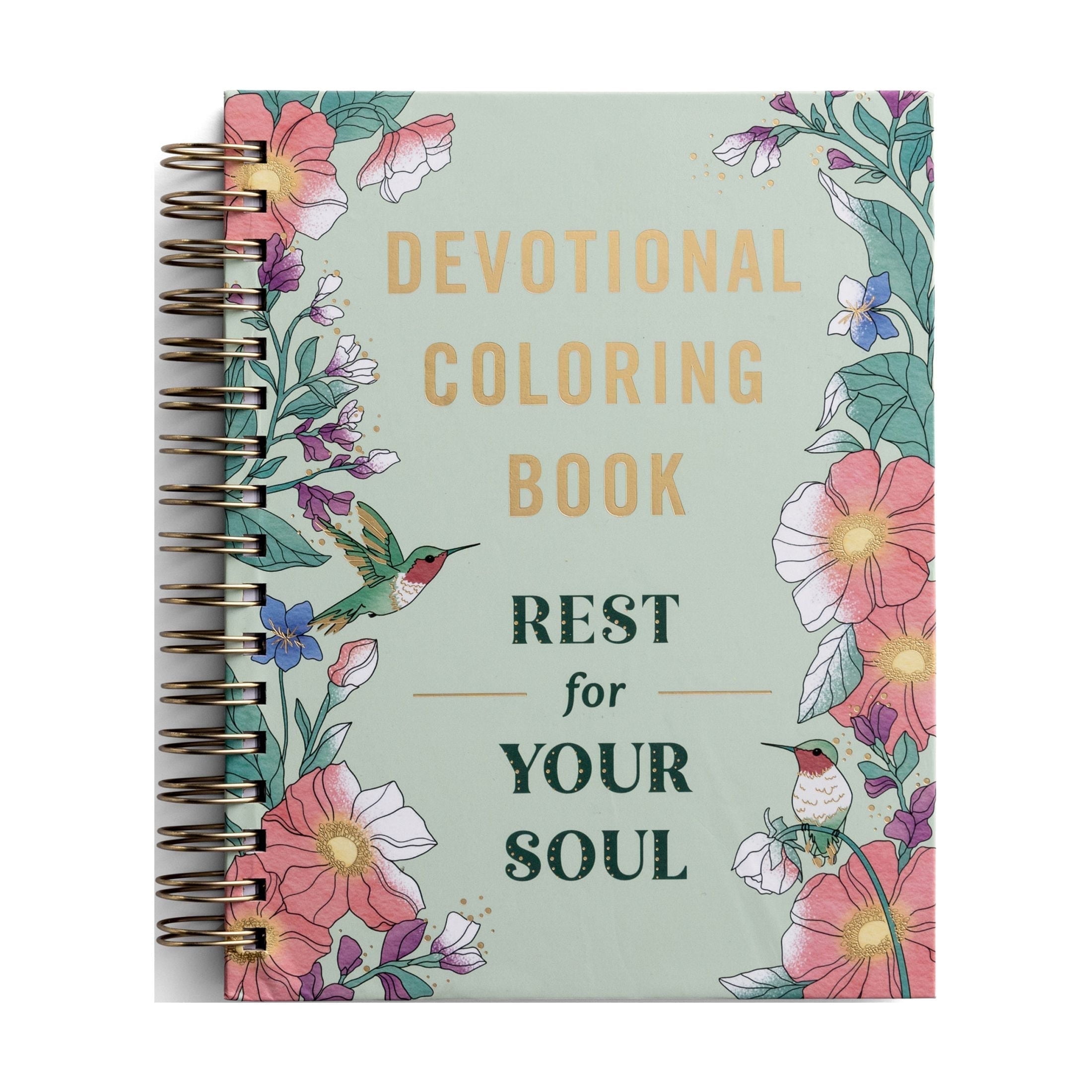 DaySpring Rest For Your Soul: Devotional Coloring Book, Spiral Bound, 160 Pages, 1 Pack