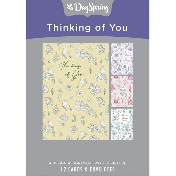 Card-Boxed-Thinking Of You-Floral (Box Of 12)