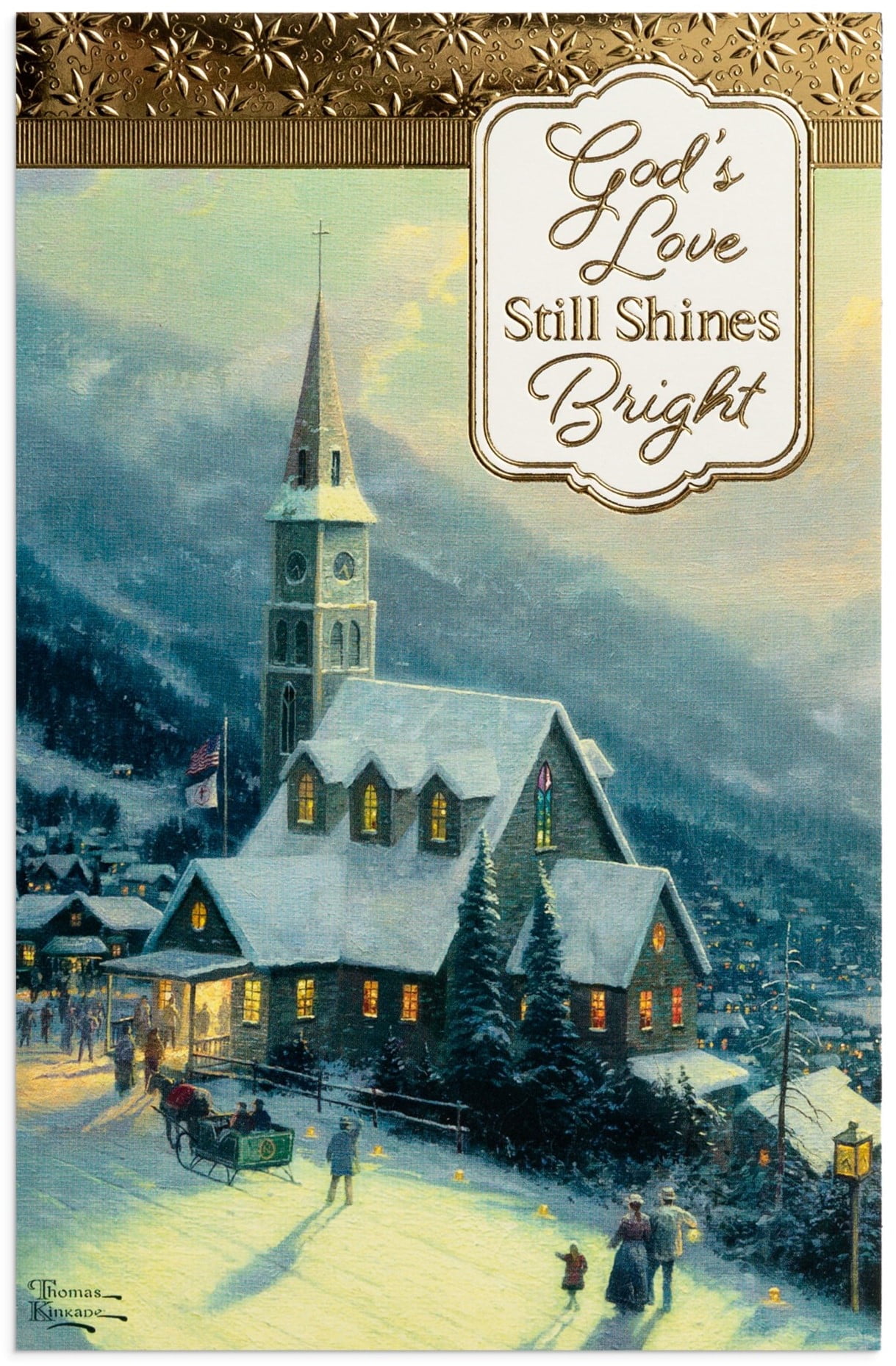 DaySpring Thomas Kinkade God's Love Still Shines Bright Christmas Boxed Cards, 50 Count