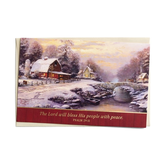 The Lord Will Bless His People Christmas Cards, Box Of 18