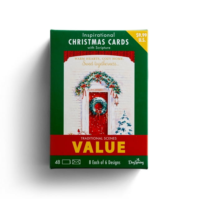 DaySpring Warm Hearts Traditional Scenes Bulk Christmas Boxed Cards