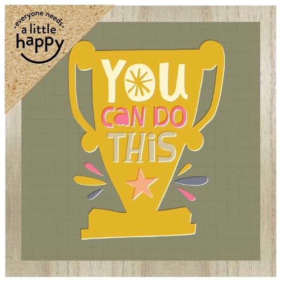 DaySpring - You Can Do This - Wood Framed Wall Art, 8 x 8