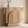 thumbnail image 1 of Dayalane 31" Modern Sideboard Buffet Cabinet with Storage, Arched 2 Doors Entryway Accent Cabinet, Natural Wooden Coffee Bar Station Credenza TV Media Console for Living Room, 1 of 10