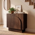 thumbnail image 1 of Dayalane 31" Modern Sideboard Buffet Cabinet with Storage, Arched 2 Doors Entryway Accent Cabinet, Walnut Wooden Coffee Bar Station Credenza TV Media Console for Living Room, 1 of 11