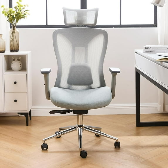 Dayalane Ergonomic Office Chair, High Back Mesh Desk Chair with Lumbar Support Slide Seat, SGS Certified Gas Cylinder, 300LB Capacity for Executive, Gaming and Tall Users, Green