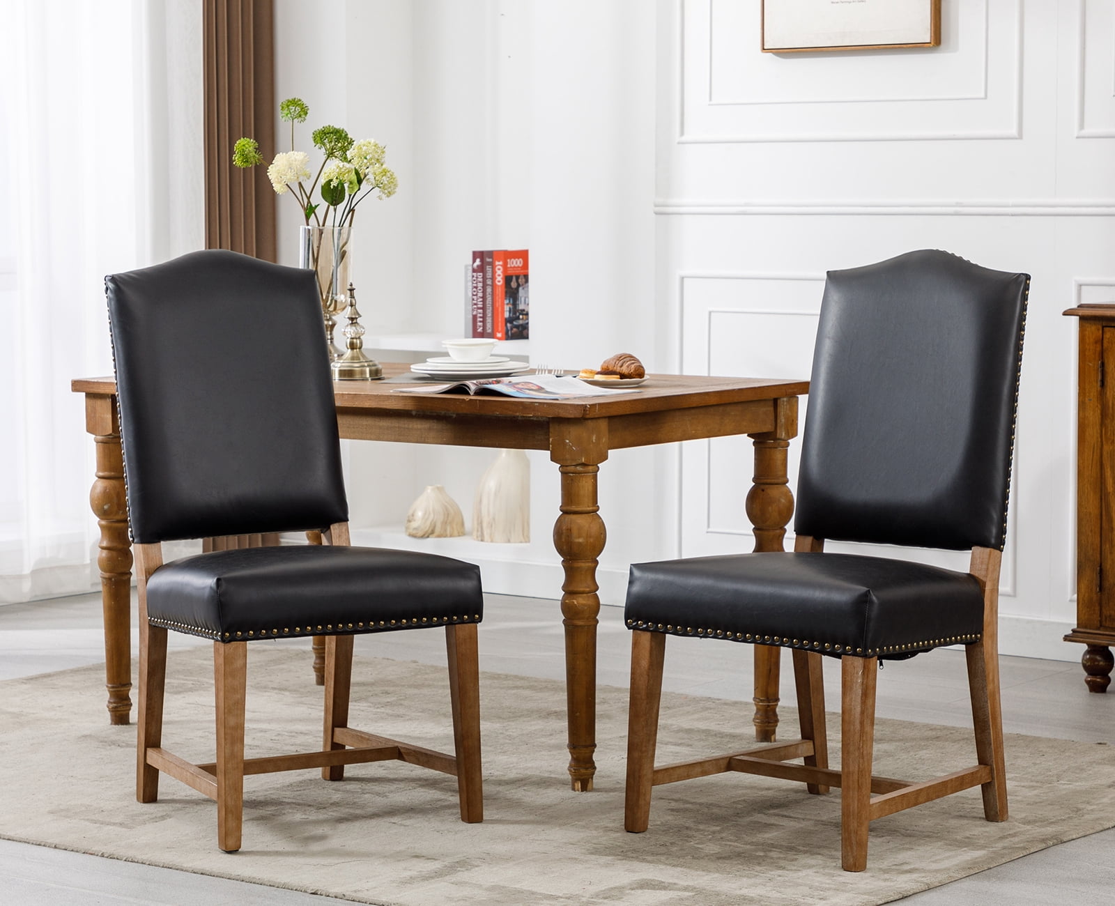 Regular Kitchen Chair Dayalane Farmhouse Dining Chairs Set of 2, Mid Century Modern Dining ...