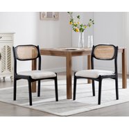 Baxton Studio Afton Mid-Century Modern Brown Faux Leather Upholstered and Walnut Brown Finished Wood 2-Piece Dining Chair Set main image 1
