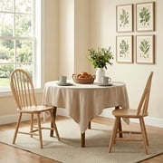 Dayalane Farmhouse Windsor Dining Chairs Set of 2, Antique-style Wooden Kitchen Chairs with Circular Spindle Back, Modern Cottagel Armless Side Chairs for Dining Kitchen Living Bedroom, Natural