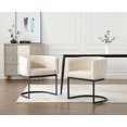 thumbnail image 1 of Dayalane Modern Barrel Dining Chairs Set of 2, Linen Upholstered Kitchen snd Dining Room Side Chairs, Comfy Armchair with Metal Frame for Dining Room Living Room Bedroom Cafe, Beige, 1 of 10