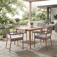 thumbnail image 1 of Dayalane Outdoor Dining Chairs Set of 4, Rope Rattan Patio Chairs with Cushions & Armrests, Weather-Resistant Metal Frame for Patio, Balcony/Bistro, Grey, 1 of 11