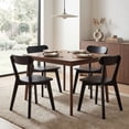 thumbnail image 1 of Dayalane Solid Wood Dining Chairs Set of 4, Mid Century Modern Kitchen Chairs with Curved Open Back, Farmhouse Style for Dining Room, Living Room,Black, 1 of 12
