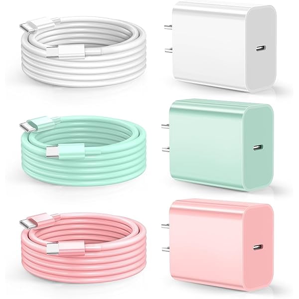 Dayaoncy Compatible with iPhone 16/15 Charger Fast Charging, 20W USB C Wall Charger with 3Pack 10FT USB C to C Cable, Type C to Type C Fast Charger Compatible with Phone/Android/Phone/Samsumg/Pad