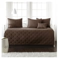 thumbnail image 1 of Daybed Comforter Set, 6-Piece Bedding Set with Daybed Cover, 3 Pillow Shams, Bed Skirt, Throw Pillow - Day Bed Quilt Set, Brickyard Brown, 1 of 5