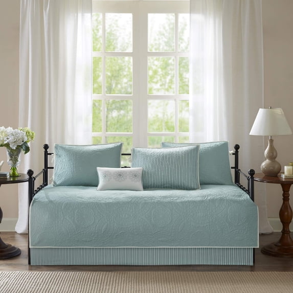 Daybed Cover Set 6 Piece 75"x39", Trendy All Season Bedding With Bedskirt Shams Decorative Pillow