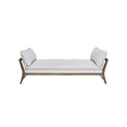 thumbnail image 1 of Daybed With Enchanting Leather Strap Touch, Pillows And Cushion Included, All Hardwood Frame, 1.8 Density Foam Wrapped, White Upholstered, 86.66 In. W, 23.46 H, 35.64 D, 91.18 Lb Fascinating Design,, 1 of 2