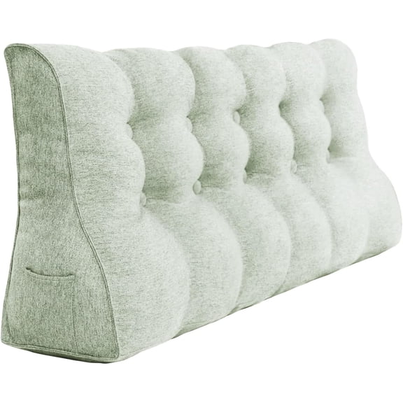 Daybed Pillows Reading Pillow Headboard Body Positionar Triangular Headboard Large Bolster Backrest Suitable for Sofa and Bed Gift for Mom White Queen