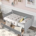 thumbnail image 1 of Daybed with Storage Drawers, LegaHome Twin Size Solid Wood Daybed Heavy Duty Storage Sofa Bed, 10 Wooden Slats Support, Twin Daybed Frame for Kids Teens Adult, Holds 250lbs, No Box Spring Needed, Gray, 1 of 15
