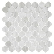 Dayberry Swanson Gray 1.5-in. Marble Arabesque Polished Natural Stone Mosaic Wall & Floor Tile
