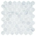 thumbnail image 1 of Dayberry Wheat Blue 1.5-in. Marble Arabesque Polished Natural Stone Mosaic Wall & Floor Tile, 1 of 7