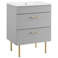 thumbnail image 1 of Modway Daybreak 24" Bathroom Vanity in Light Gray, 1 of 9