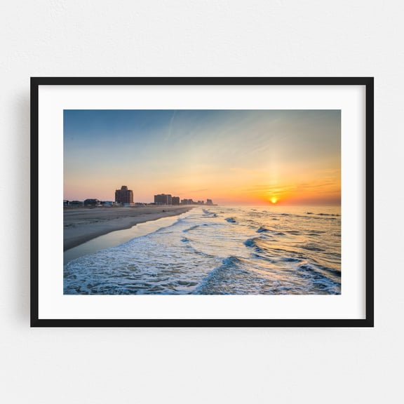 Daybreak Ventnor No. 2 - Ventnor City New Jersey Photography Black Framed Wall Art Print 24 x 36 inches