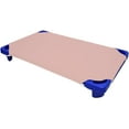 thumbnail image 1 of Daycare Cot Sheets -Daycare Cot Sheets for Toddler and Preschool - Cotton - Corner Elastic Loops - Cot Bed Fitted Sheet 1000 Thread count Pre-School Cot Sheet Pack Of 12 (23"X52", Blush), 1 of 8