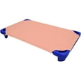 thumbnail image 1 of Daycare Cot Sheets -Daycare Cot Sheets for Toddler and Preschool - Cotton - Corner Elastic Loops - Cot Bed Fitted Sheet 1000 Thread count Pre-School Cot Sheet Pack Of 3 (22"X54", Peach), 1 of 8