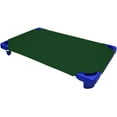 thumbnail image 1 of Daycare Cot Sheets -Kids Cot Sheet for Stackable Cots for Preschool - Cotton - Corner Elastic Loops - Cot Bed Fitted Sheet 1000 TC Pre-School Cot Sheet Pack Of 12 (23"X40", Green), 1 of 8