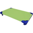 thumbnail image 1 of Daycare Cot Sheets -Kids Cot Sheet for Stackable Cots for Preschool - Cotton - Corner Elastic Loops - Cot Bed Fitted Sheet 1000 TC Pre-School Cot Sheet Pack Of 12 (23"X47", Sage), 1 of 8