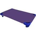 thumbnail image 1 of Daycare Cot Sheets -Kids Cot Sheet for Stackable Cots for Preschool - Cotton - Corner Elastic Loops - Cot Bed Fitted Sheet 1000 TC Pre-School Cot Sheet Pack Of 3 (23"X40", Purple), 1 of 8