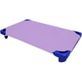 thumbnail image 1 of Daycare Cot Sheets -Kids Cot Sheet for Stackable Cots for Preschool - Cotton - Corner Elastic Loops - Cot Bed Fitted Sheet 1000 TC Pre-School Cot Sheet Pack Of 3 (23"X47", Lilac), 1 of 8