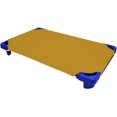 thumbnail image 1 of Daycare Cot Sheets -Kids Cot Sheet for Stackable Cots for Preschool - Cotton - Corner Elastic Loops - Cot Bed Fitted Sheet 1000 TC Pre-School Cot Sheet Pack Of 6 (23"X52", Golden), 1 of 8