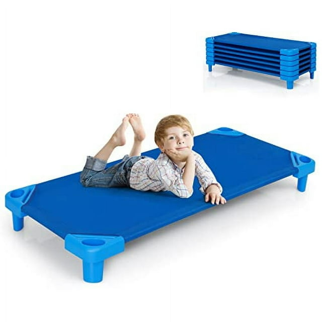 Daycare Cots, Pack Of 6, 52” L Stackable Toddler Nap Cots For Resting