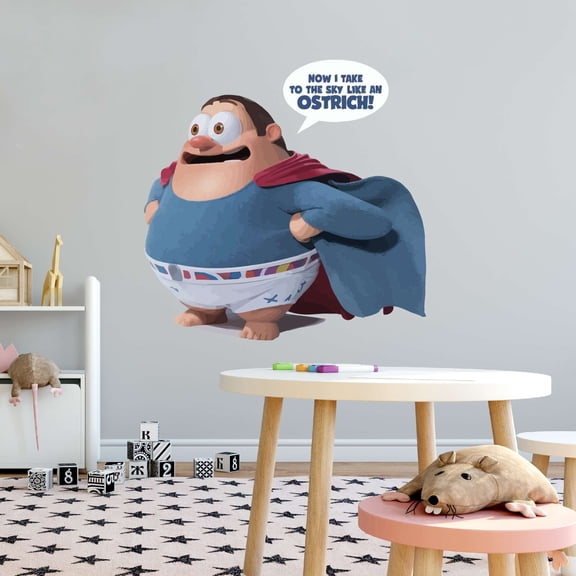 Daycare Pre-School Wedgie Power Take in the Sky Adorable Wall Decal Decoration Captain Underpants Kids Cartoon Decor Sticker Home Nursery Decoration Teen Room Decal - Size: 20 In(W) x 18 In(H)