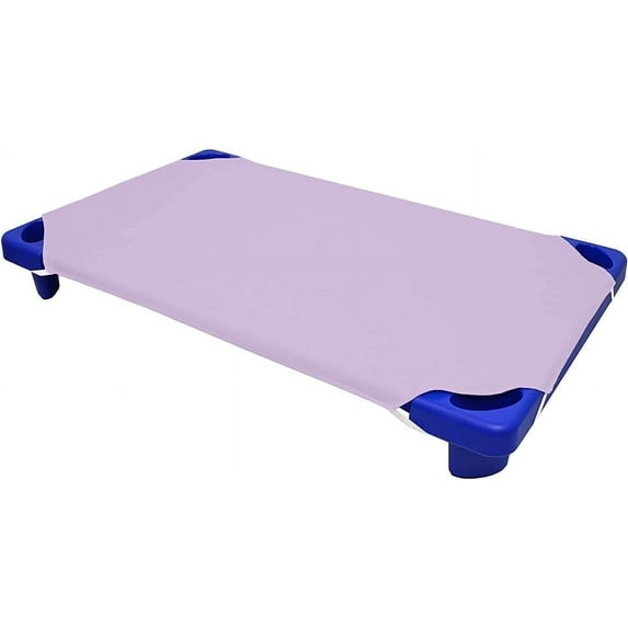 Daycare/Preschool Fitted Toddler Sheets - 100% Cotton Preschool Kids Cot Sheets 400TC - Corner Elastic Loops for Toddlers – Pack of 12 - Lavender Solid (23" W X 52" L)