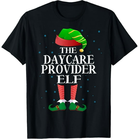 Daycare Provider Elf Funny Matching Pajama Group Christmas T-Shirt