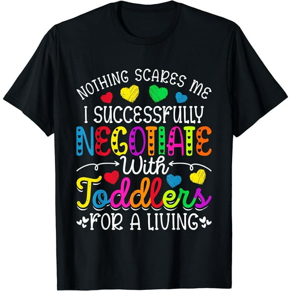 Daycare Provider Teacher Back To School Toddlers Childcare T-Shirt Black X-Large