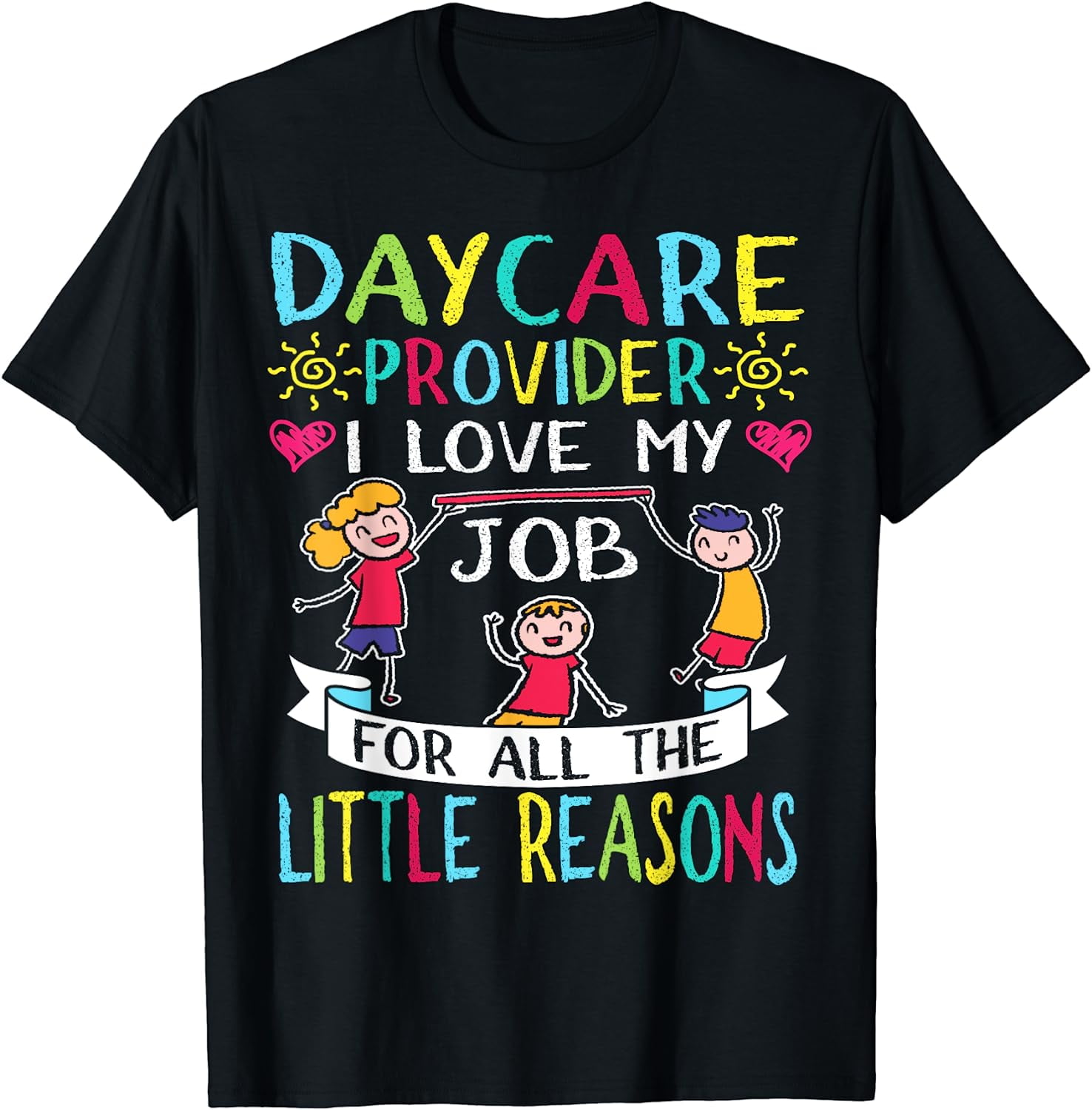 Daycare Teacher Childcare Daycare Provider TShirt Black Large