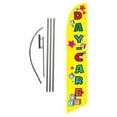 Daycare (yellow) 15ft Banner Swooper Flag Kit INCLUDES 15FT POLE KIT