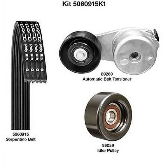 Dayco 5060915K1 - Serpentine Belt Drive Component Kit Fits select: 2002-2009 CHEVROLET TRAILBLAZER, 2002-2009 GMC ENVOY