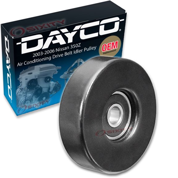 Dayco AC Drive Belt Idler Pulley compatible with Nissan 350Z 3.5L V6 2003-2006