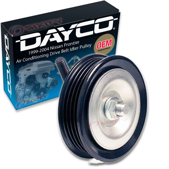 Dayco AC Drive Belt Idler Pulley compatible with Nissan Frontier 3.3L V6 1999-2004