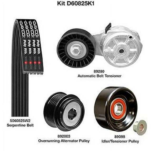 Dayco D60825K1 - Serpentine Belt Drive Component Kit Fits select: 2001-2007 CHRYSLER TOWN & COUNTRY, 2001-2007 DODGE GRAND CARAVAN
