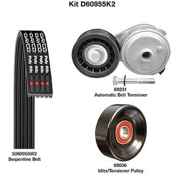 出産祝いなども豊富 Drive Belt Serpentine - D60955K2 Dayco Component Fits Kit 化粧水・ローション・トナー