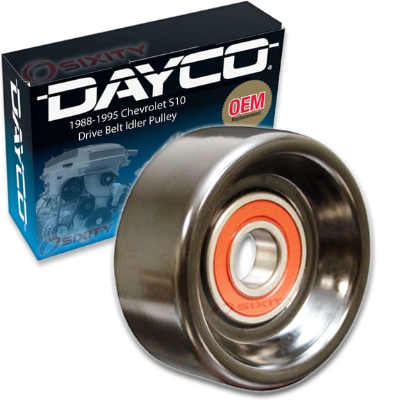 Dayco Drive Belt Idler Pulley compatible with Chevrolet S10 4.3L V6 1988-1995